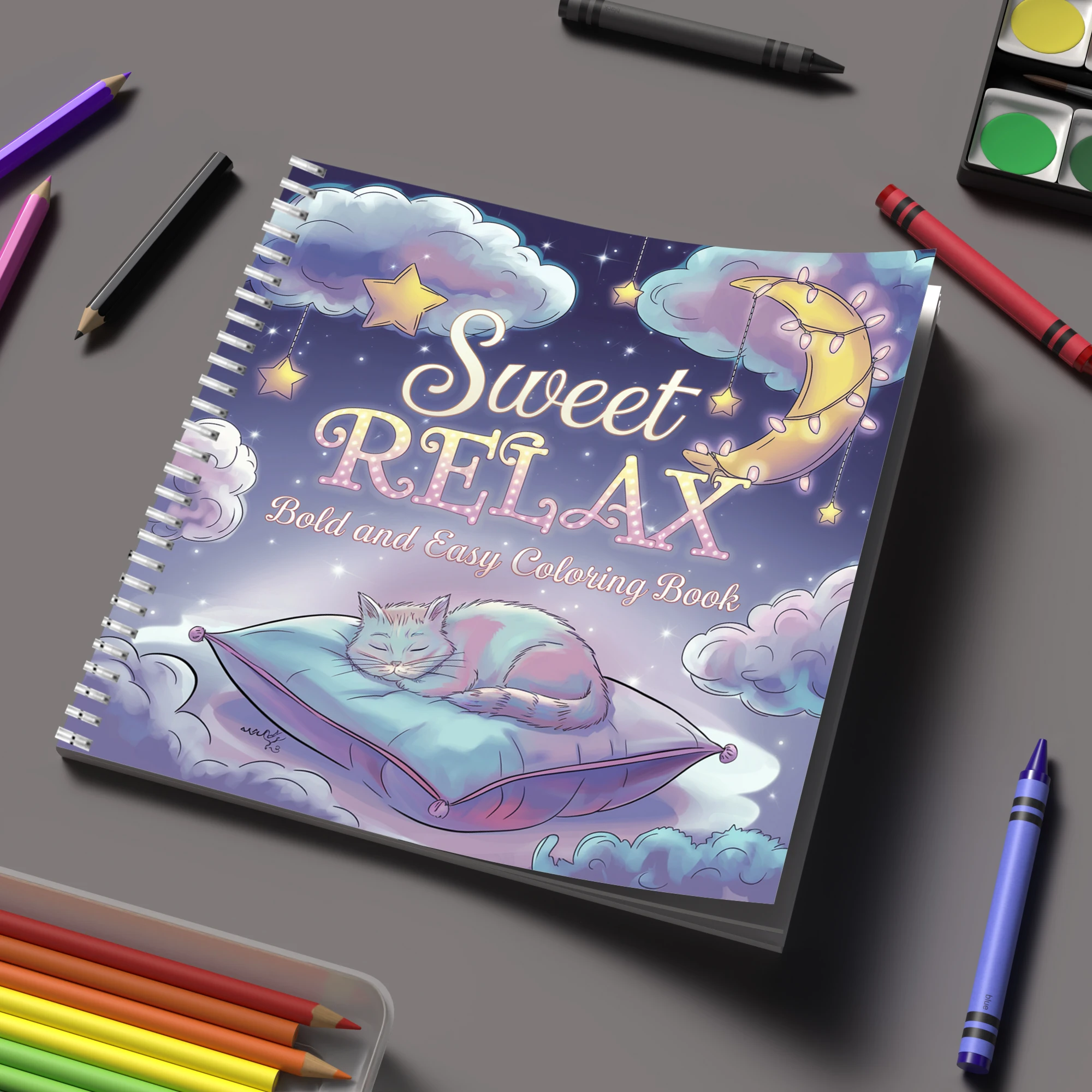 School Supplies - Книга-раскраска Sweet Relax для взрослых, подарок