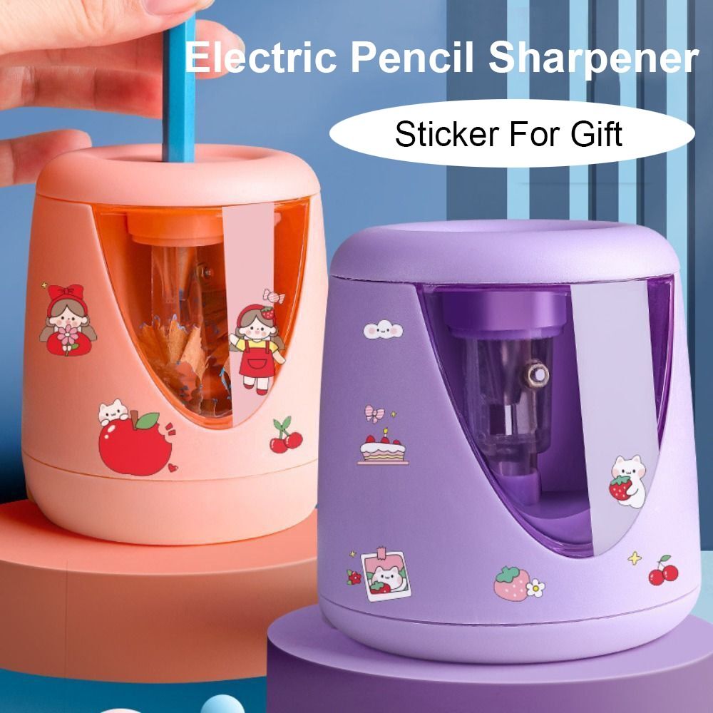 Electric Pencil Sharpener Usb - Аккумулятор/USB/Зарядка с декоративной наклейкой, автоматический переключатель,
