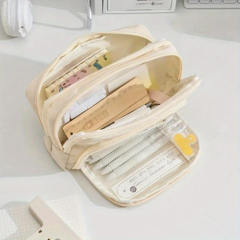 Aesthetic Large Pencil Case Pouch - Эстетичный пенал для девочек большой вместимости,