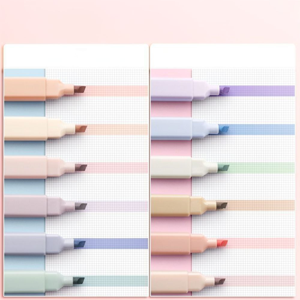 Pastel Highlighter Set Double Ended - Набор эстетичных пастельных маркеров для ведения