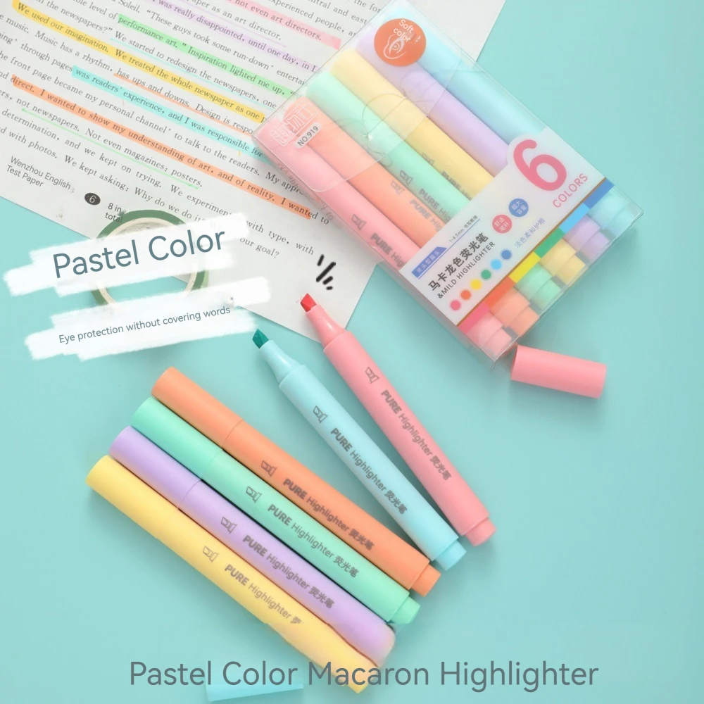 Набор из 6 штук: пастельные цв – обзор и цена Pastel Highlighter Set Double Ended