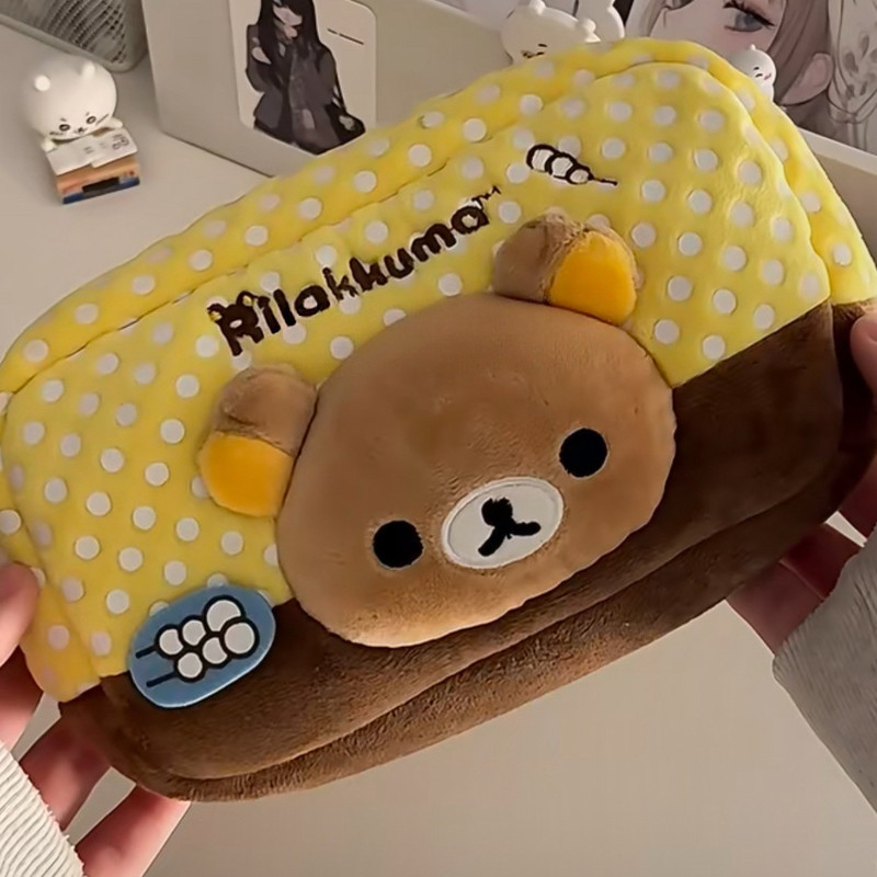 Плюшевый пенал Rilakkuma в япо – обзор и цена Aesthetic Large Pencil Case Pouch