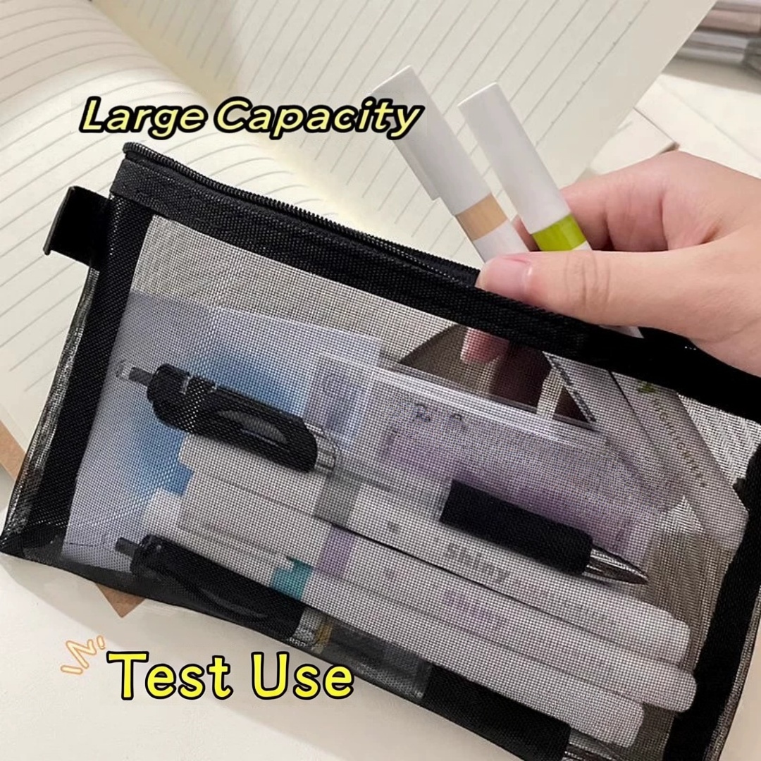 Нейлоновый чехол для хранения  – обзор и цена Clear Mesh Pencil Pouch For Exam