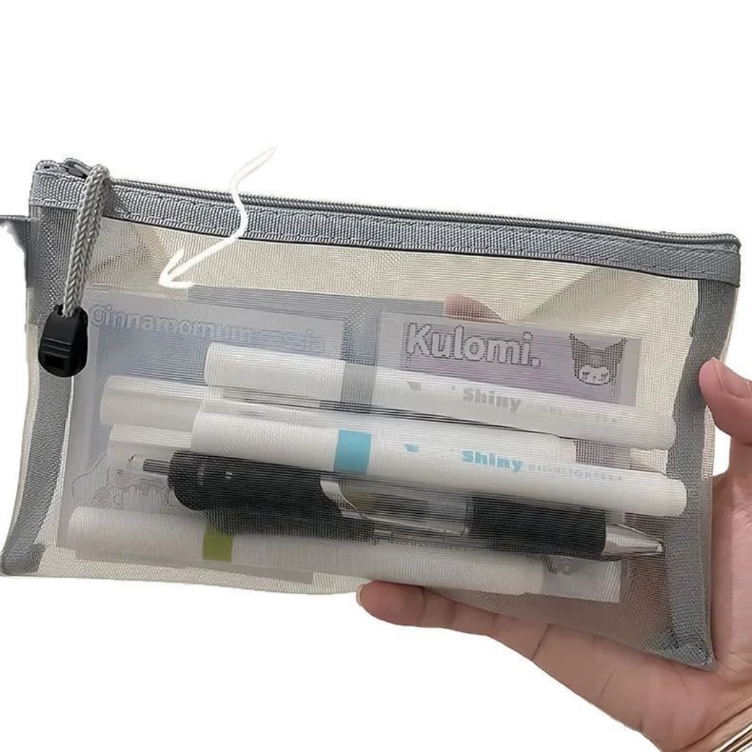 Нейлоновый чехол для хранения  – обзор и цена Clear Mesh Pencil Pouch For Exam
