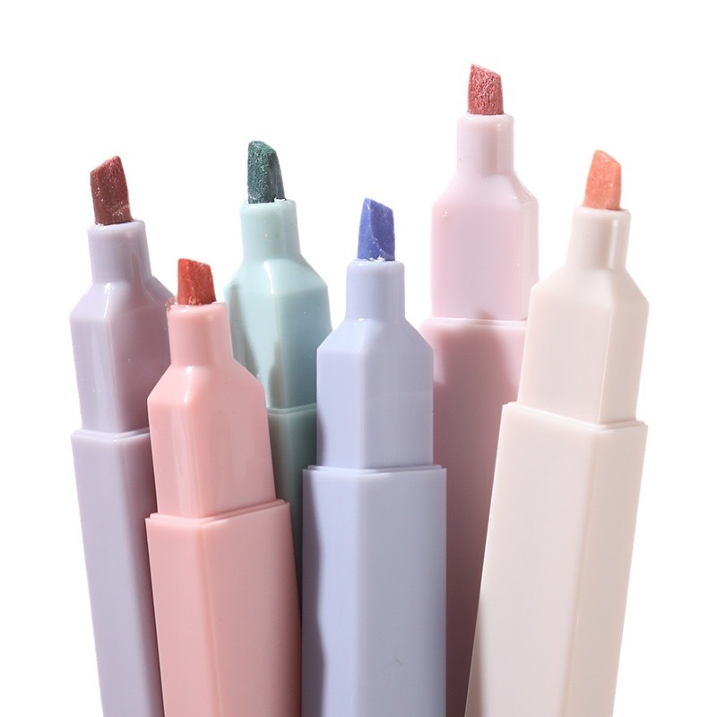 6 шт./компл. набор маркеров, м – обзор и цена Pastel Highlighter Set Double Ended