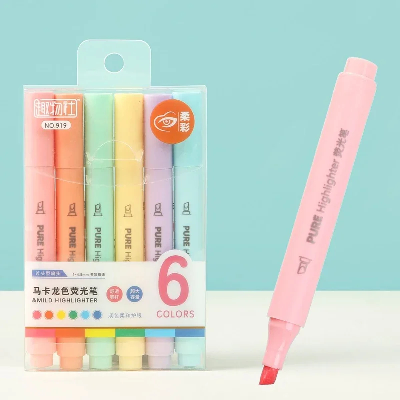 Набор из 6 флуоресцентных марк – обзор и цена Pastel Highlighter Set Double Ended