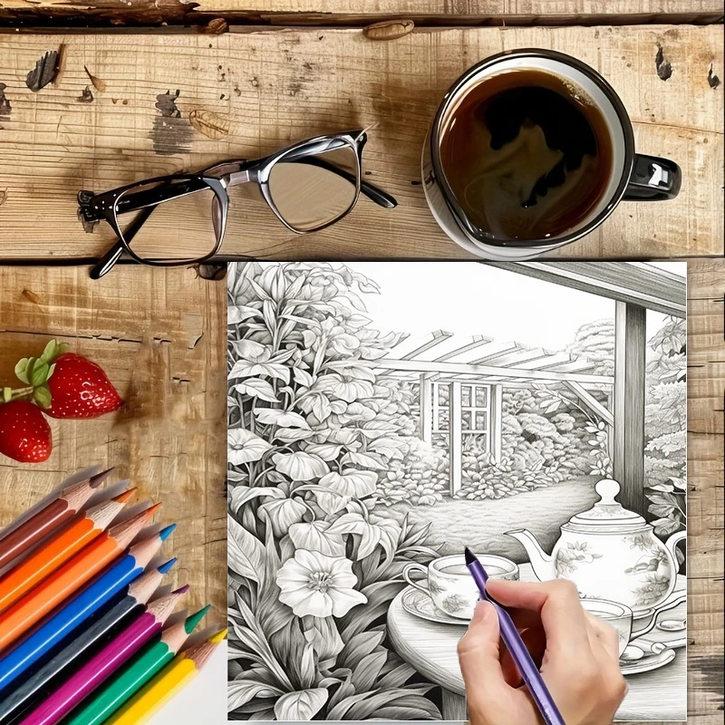 Книжка-раскраска «Чай в садах» – обзор и цена School Supplies